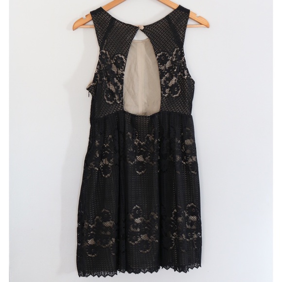 Free People Rocco black lace dress size 6 - Picture 2 of 5